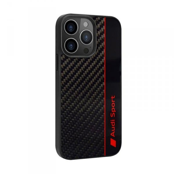 Audi Carbon Fiber Stripe - Etui iPhone 13 Pro (Czarny)