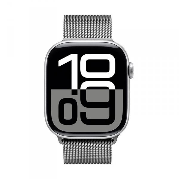 Crong Milano Steel - Pasek ze stali nierdzewnej do Apple Watch 38/40/41/42 mm (srebrny)