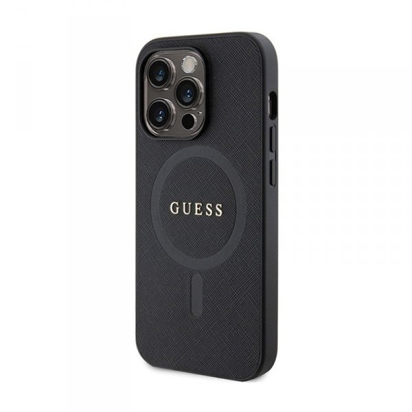 Guess Saffiano MagSafe - Etui iPhone 14 Pro Max (czarny)