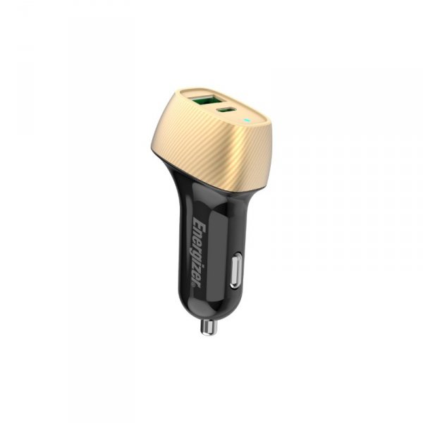 Energizer Ultimate - Ładowarka samochodowa USB-C & USB-A 38W PD + QC3.0 (Złoty / Czarny)