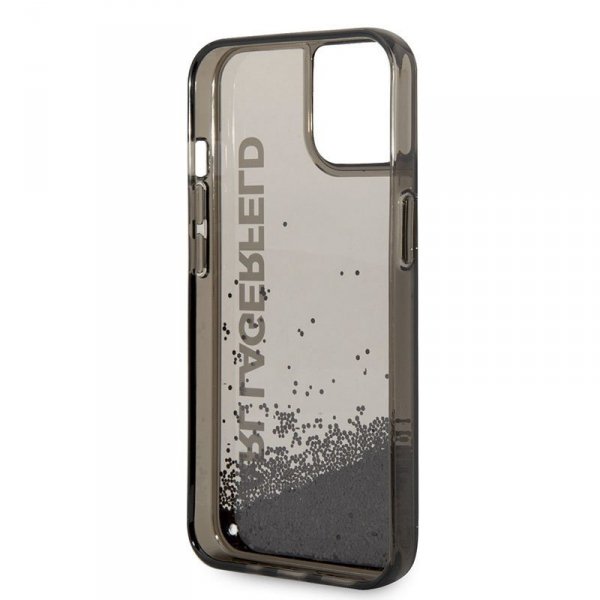Karl Lagerfeld Liquid Glitter Translucent Elongated Logo Case – Etui iPhone 14 Plus (czarny)