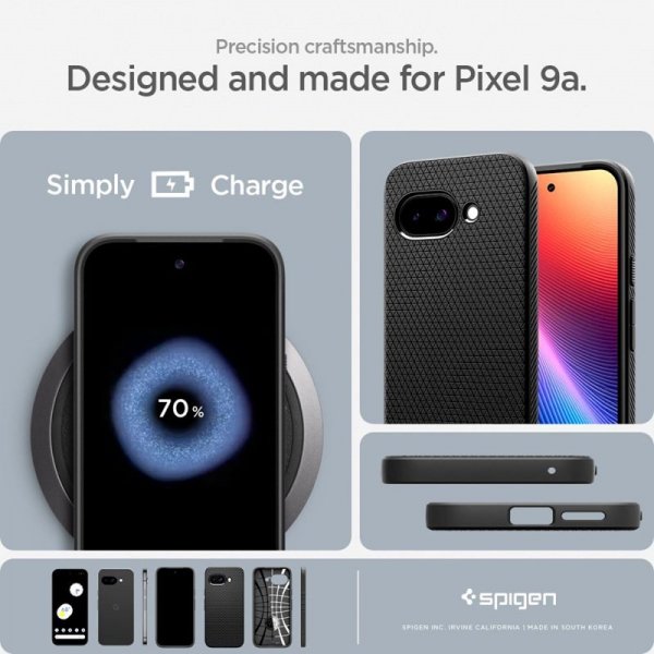 Spigen Liquid Air - Etui do Google Pixel 9a (Matte Black)