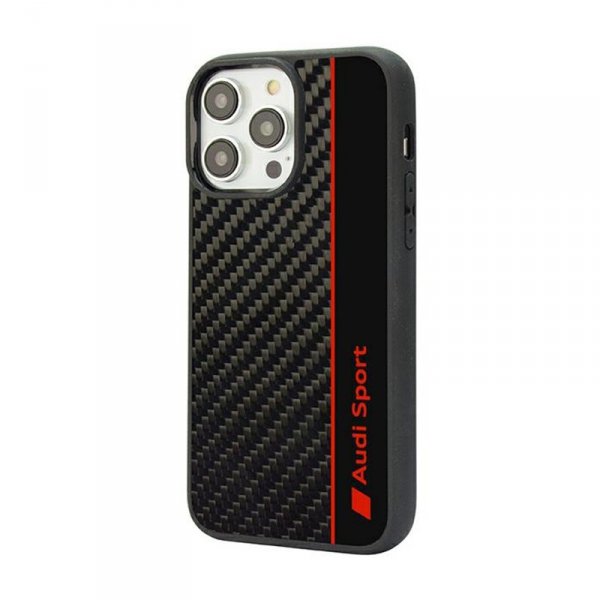 Audi Carbon Fiber Stripe - Etui iPhone 14 Pro (Czarny)