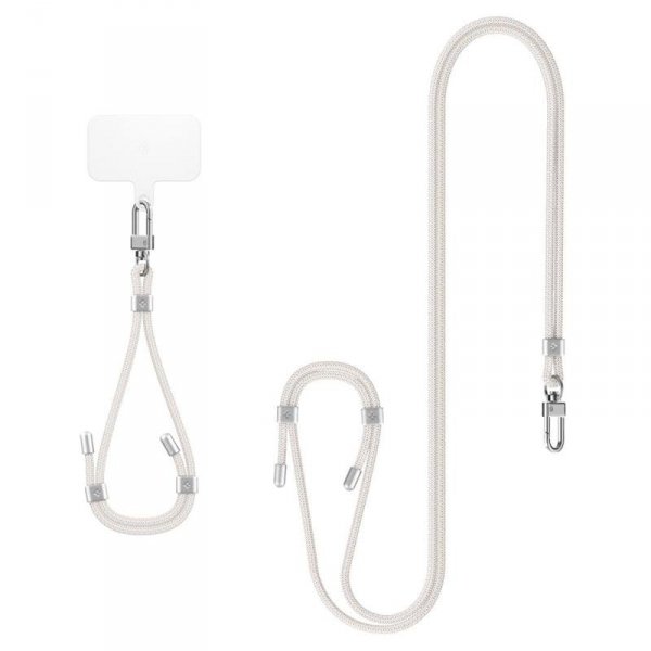 Spigen Universal Strap Set Crossbody & Wrist - Pasek do telefonu na ramię + na nadgarstek (Pearl White)
