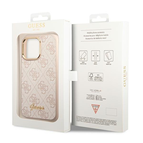 Guess 4G Metal Camera Outline Case – Etui iPhone 14 Pro (Różowy)
