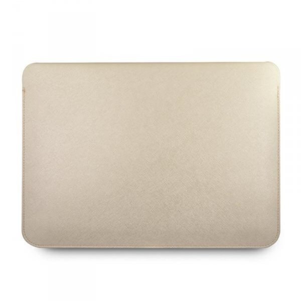 Guess Saffiano Script Computer Sleeve - Etui na notebooka 13&quot; (złoty)