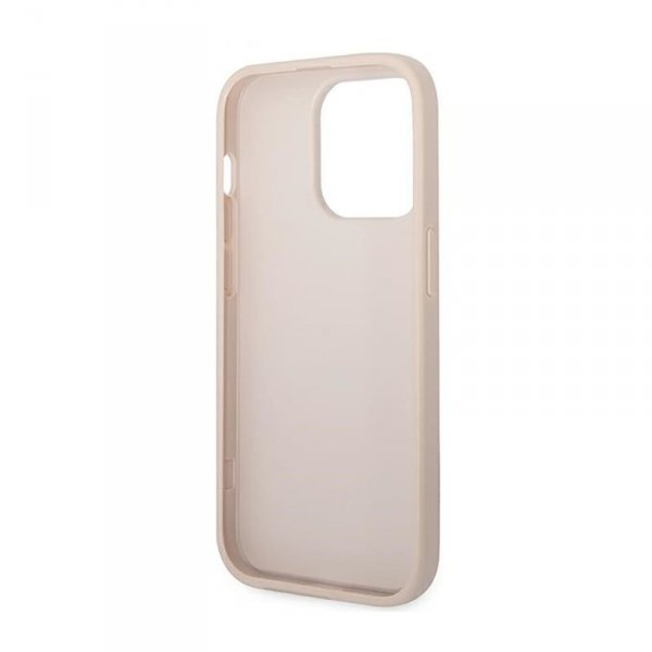 Guess 4G Metal Gold Logo – Etui iPhone 14 Pro Max (różowy)