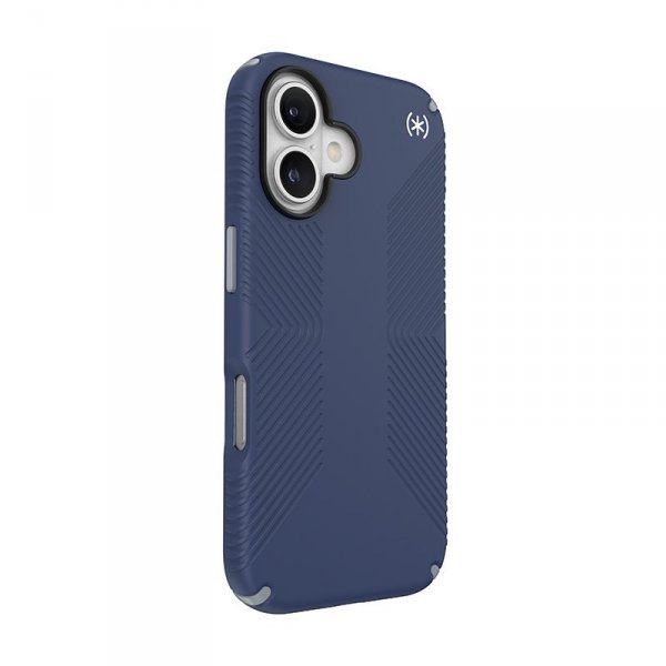 Speck Presidio2 Grip - Etui iPhone 16 (Coastal Blue / Dust Grey / White)