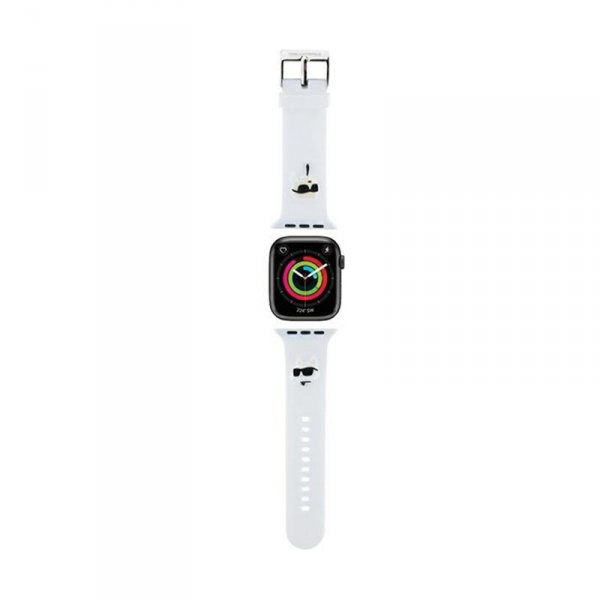 Karl Lagerfeld 3D Rubber Karl & Choupette Heads NFT - Pasek do Apple Watch 42/44/45/49 mm (biały)