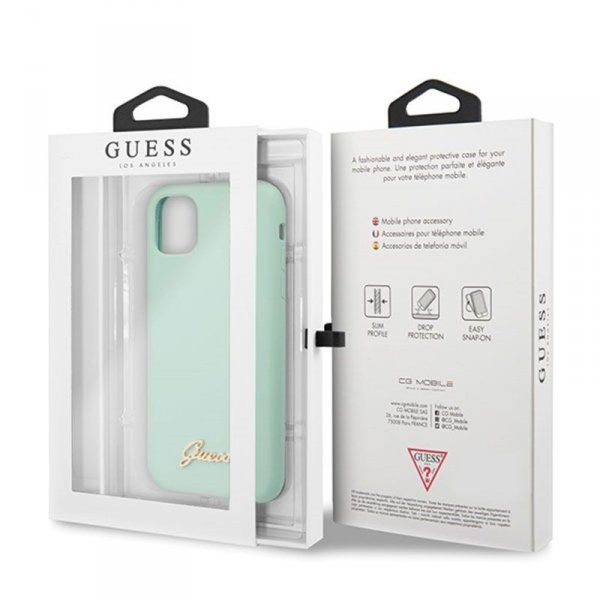 Guess Silicone Vintage - Etui iPhone 11 Pro Max (zielony)