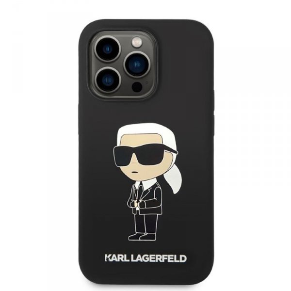 Karl Lagerfeld Silicone NFT Ikonik MagSafe - Etui iPhone 14 Pro (czarny)
