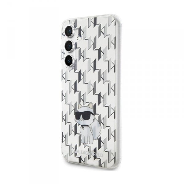 Karl Lagerfeld Monogram Choupette - Etui Samsung Galaxy S23 FE (przezroczysty)