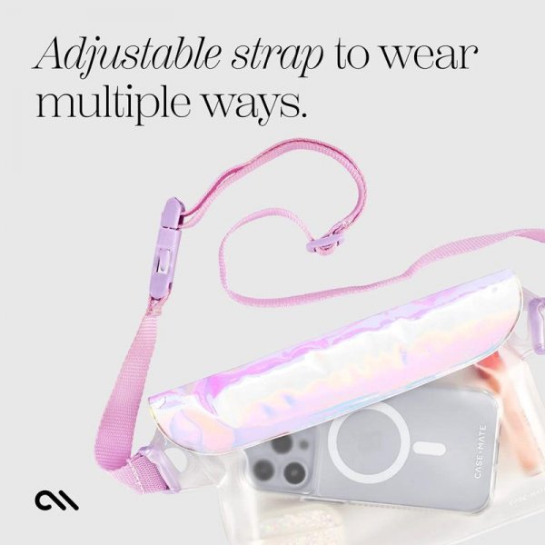 Case-Mate Soap Bubble Waterproof Phone Belt Bag - Wodoodporna torebka / saszetka crossbody do smartfonów (Iridescent)