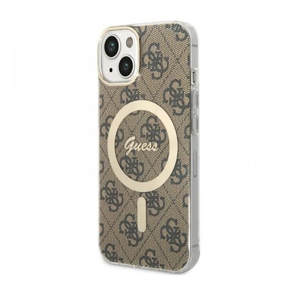 Guess 4G MagSafe - Etui iPhone 14 Plus (Brązowy)