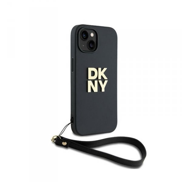 DKNY Wrist Strap Stock Logo - Etui iPhone 15 / 14 / 13 (czarny)