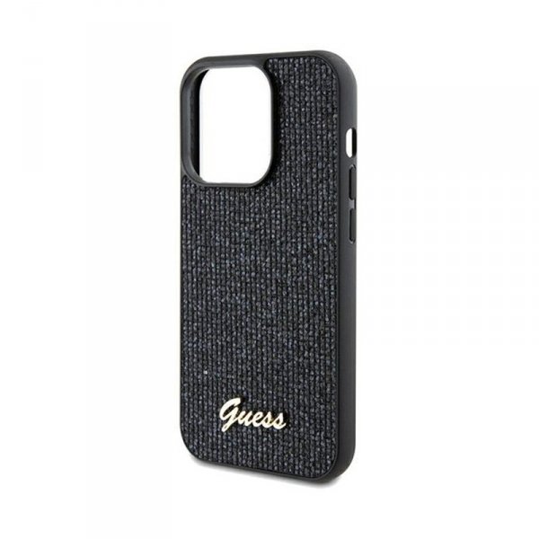 Guess Disco Metal Script - Etui iPhone 13 Pro (czarny)