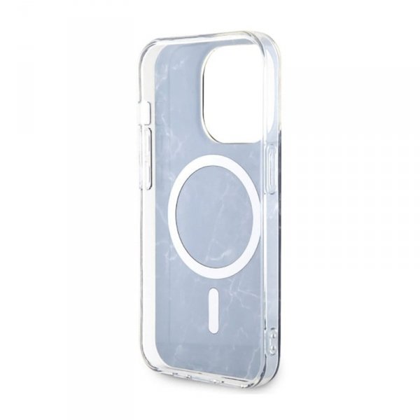 Guess Marble MagSafe - Etui iPhone 14 Pro (Czarny)