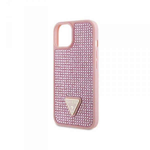Guess Rhinestone Triangle - Etui iPhone 14 Plus (różowy)