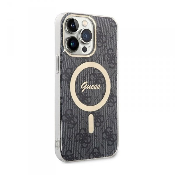Guess 4G MagSafe - Etui iPhone 14 Pro Max (Czarny)