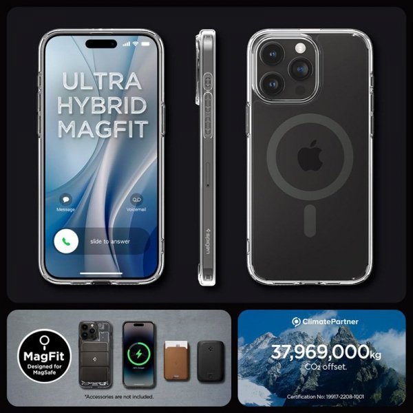 Spigen Ultra Hybrid Mag MagSafe - Etui do iPhone 15 Pro Max (Graphite)