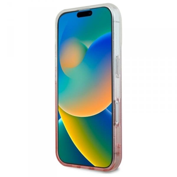 Guess IML Glitter Gradient MagSafe - Etui iPhone 16 Plus (różowy)