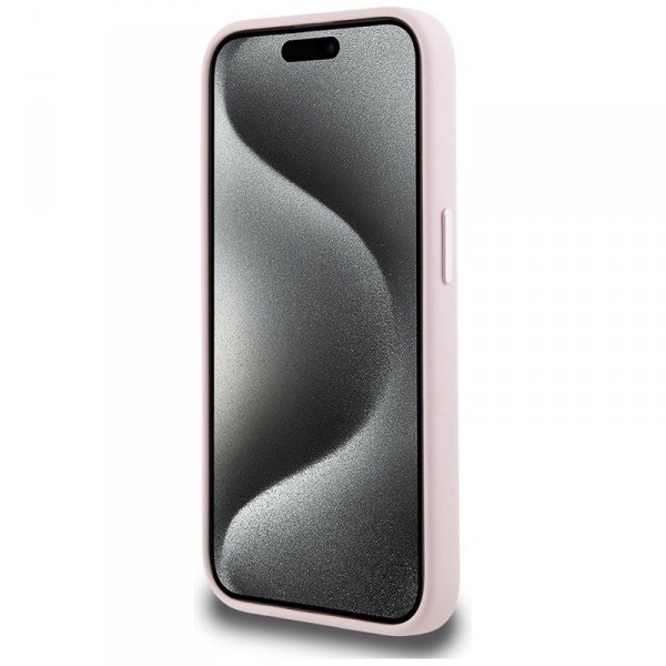 Karl Lagerfeld Silicone Shadow Metal Initial MagSafe - Etui do iPhone 15 Pro Max (różowy)