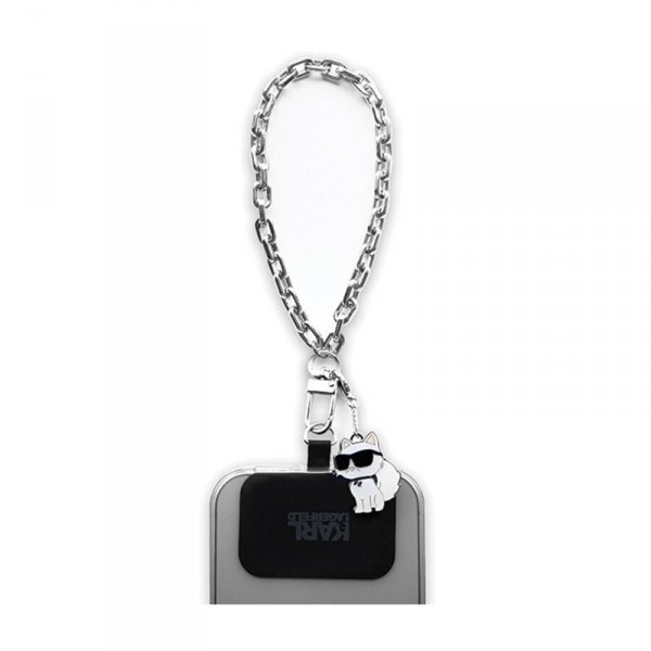 Karl Lagerfeld Universal Hand Strap Choupette – Smyczka / zawieszka do telefonu (srebrny)
