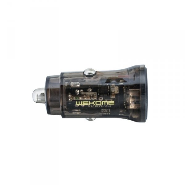 WEKOME WP-C40 Vanguard Series - Ładowarka samochodowa 2 x USB-A Fast Charging 15W (Czarny / Przezroczysty)