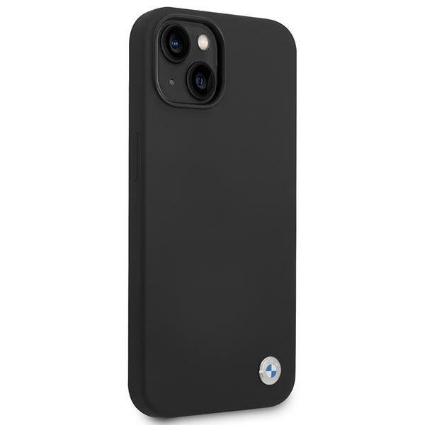 BMW Liquid Silicone Case Metal Logo – Etui iPhone 14 (Czarny)