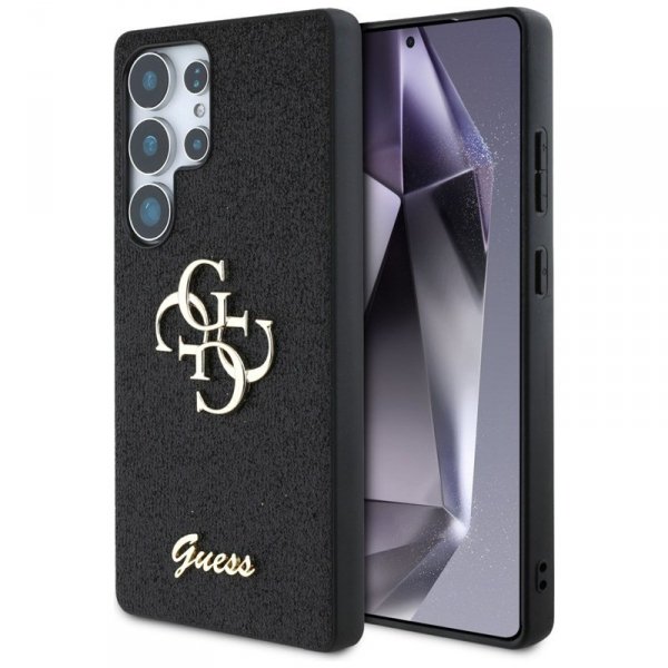 Guess Fixed Glitter Big 4G Metal Logo - Etui do Samsung Galaxy S25 Ultra (czarny)