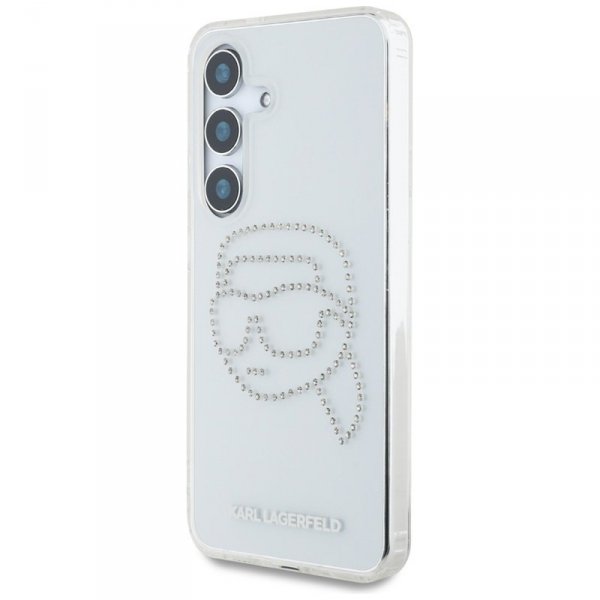 Karl Lagerfeld Rhinestones Karl Head Logo - Etui Samsung Galaxy S25 (przezroczysty)