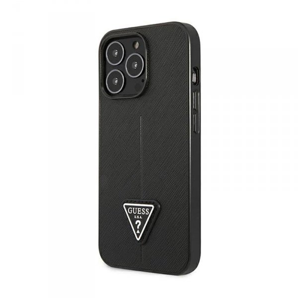 Guess Saffiano Triangle Logo Case – Etui iPhone 14 Pro (czarny)