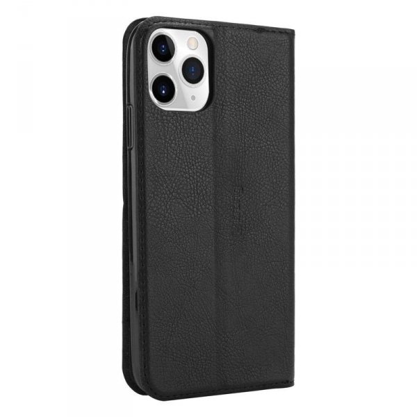 Crong Folio Case - Etui iPhone 11 Pro Max z klapką na magnes (czarny)