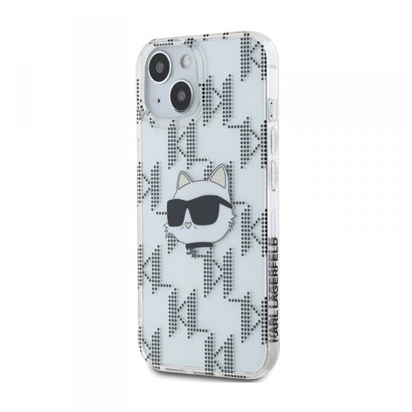 Karl Lagerfeld IML Choupette Head & Monogram - Etui iPhone 15 / 14 / 13 (przezroczysty)
