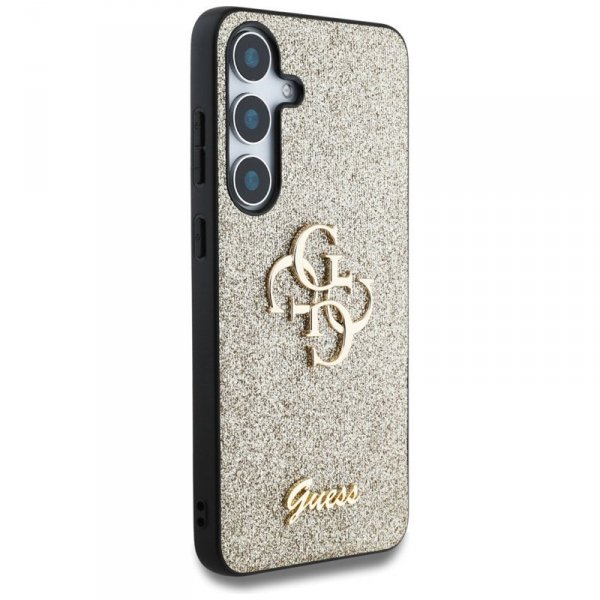 Guess Fixed Glitter Big 4G Metal Logo - Etui do Samsung Galaxy S25 (złoty)