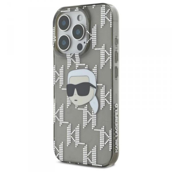 Karl Lagerfeld IML Karl Head Electroplated - Etui iPhone 16 Pro (czarny)