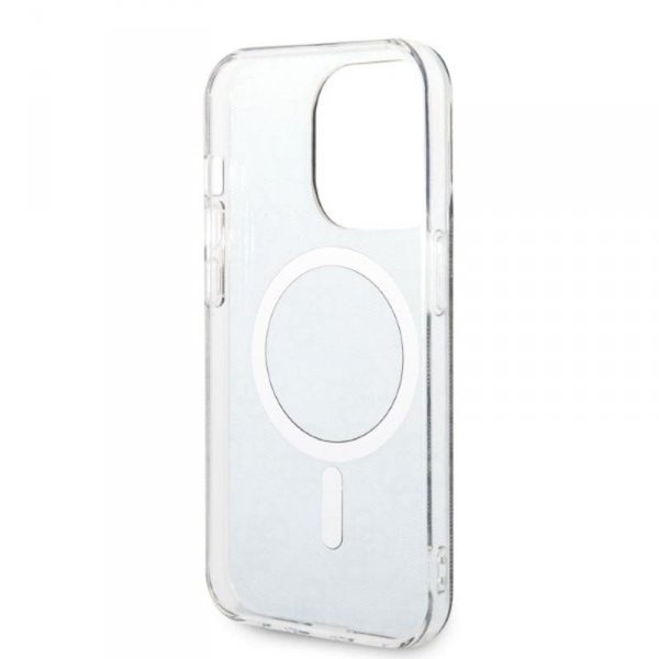 Guess Bundle Pack MagSafe 4G - Zestaw etui + ładowarka MagSafe iPhone 14 Pro (czarny/złoty)