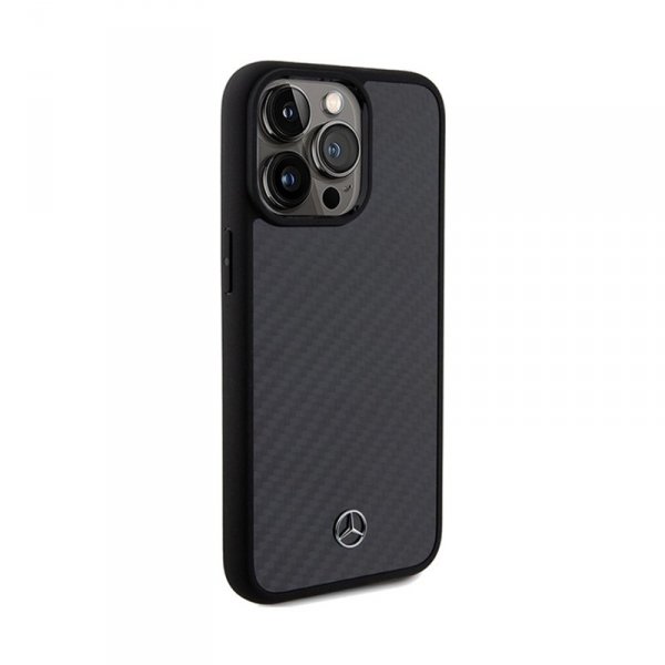 Mercedes Carbon Fiber Dynamic - Etui iPhone 15 Pro Max (czarny)