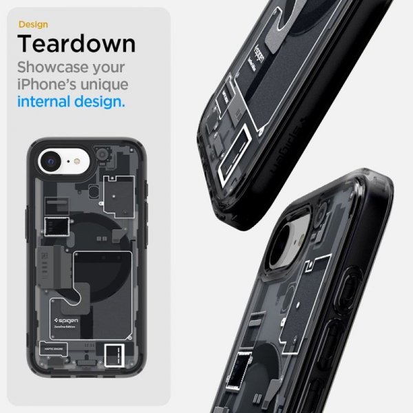 Spigen Ultra Hybrid Mag MagSafe - Etui do iPhone 16e (Zero One Black)