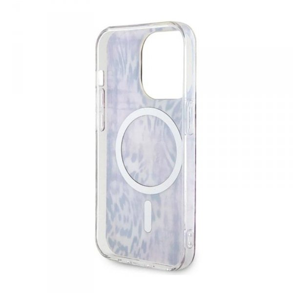 Guess Leopard MagSafe - Etui iPhone 14 Pro (Różowy)