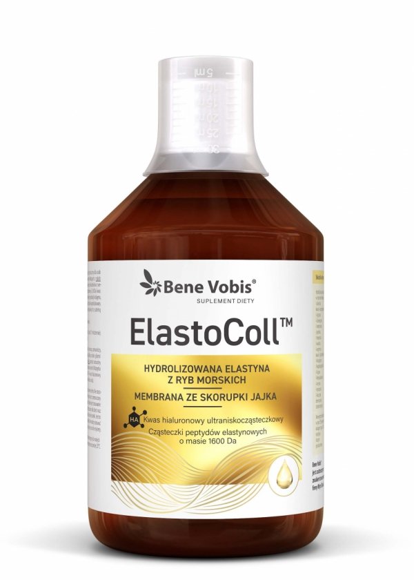 ElastoColl™ - Hydrolizowana elastyna z ryb morskich i Kolagen z membrany skorupki jajka - 500 ml 