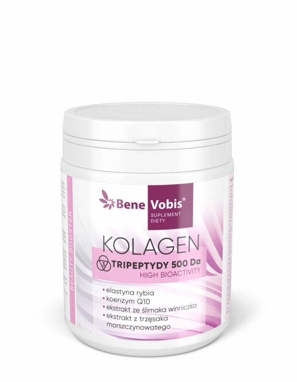 Kolagen - Tripeptydy kolagenu wołowe 500Da z wyciągiem ze ślimaka, Q10, elastyną rybią i trzęsakiem - 250 g