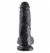 King Cock 8 Cock with Balls Black