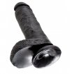 King Cock 8 Cock with Balls Black