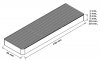 Podkładki 140x53x1mm montażowe obciążenia 250szt
