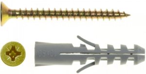 WX10+US6X60/100 Spreizdübel WX+Senkkopfschraube Dübel mit Schraube