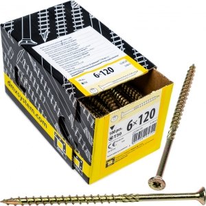 Wkręty ciesielskie TX 6x120 do drewna osb 100szt