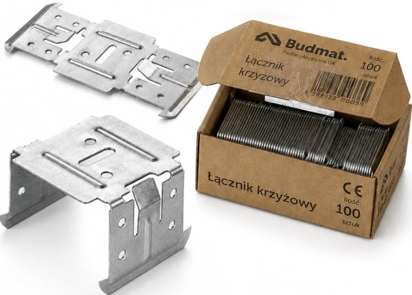 Łącznik krzyżowy do profili CD60 sufitów podwieszanych 0,8mm 100szt