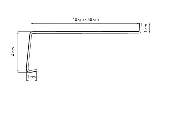 Parapet zewnętrzny stalowy blacha antracyt 325mm