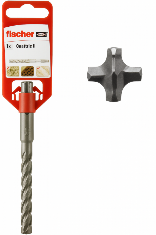 Fischer Quattric II 8/100/165 wiertło udarowe sds+ plus do betonu żelbetu